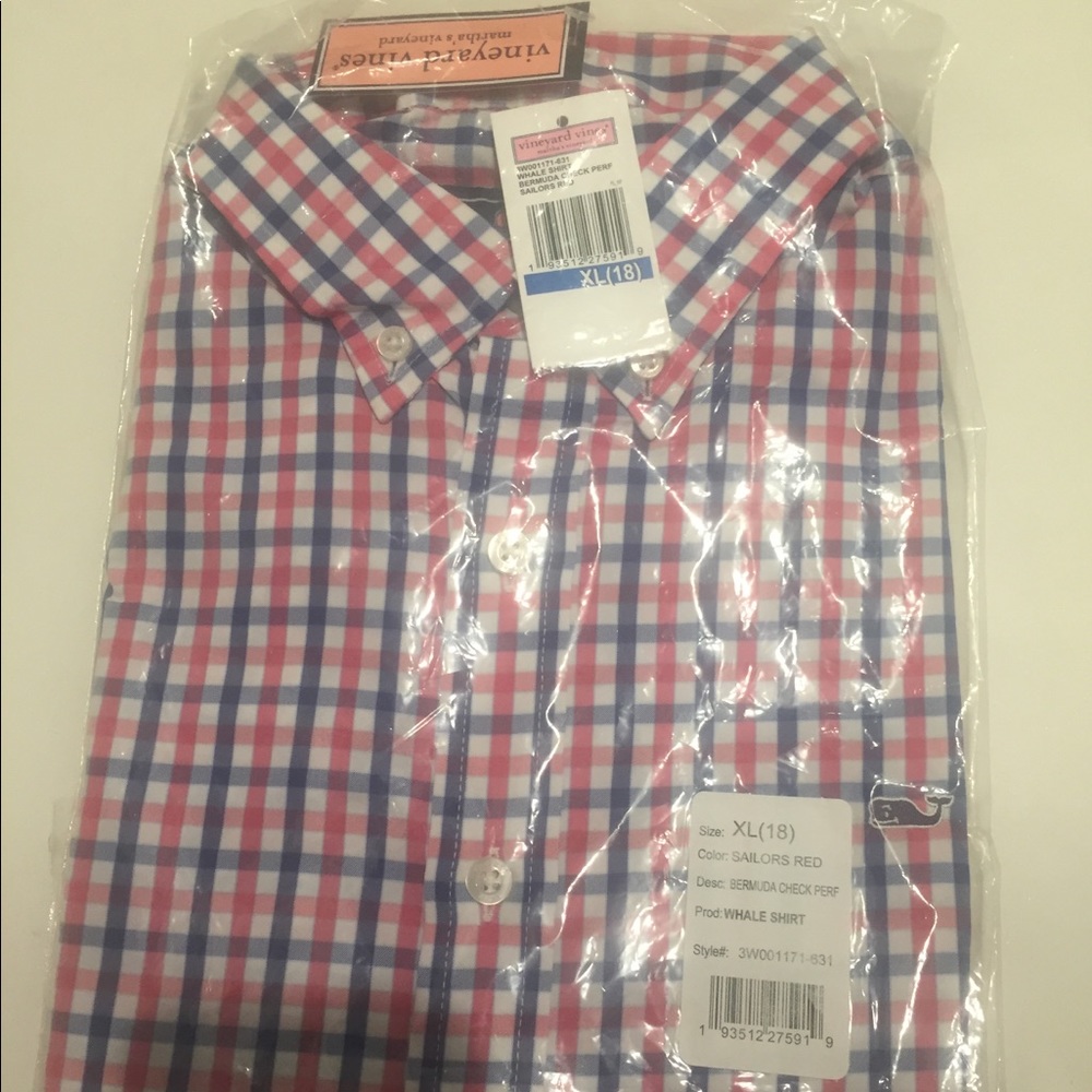 Vineyard vines long sleeve shirt, XL(18) in boys